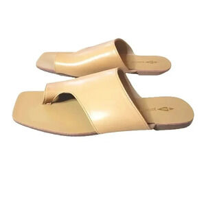 Vegan Minimalist Casual Yoko Tan Beige Slip-On Flat Women Size 9